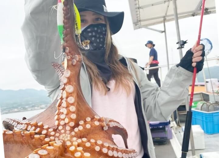 実際の蛸釣りの様子