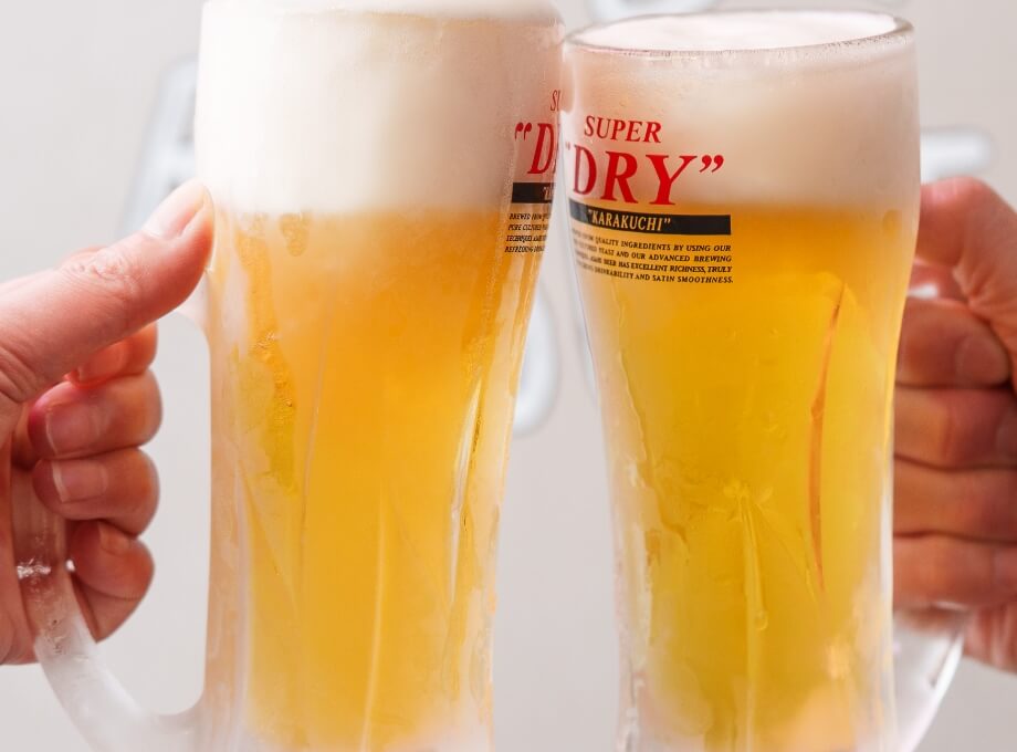 ビールで乾杯