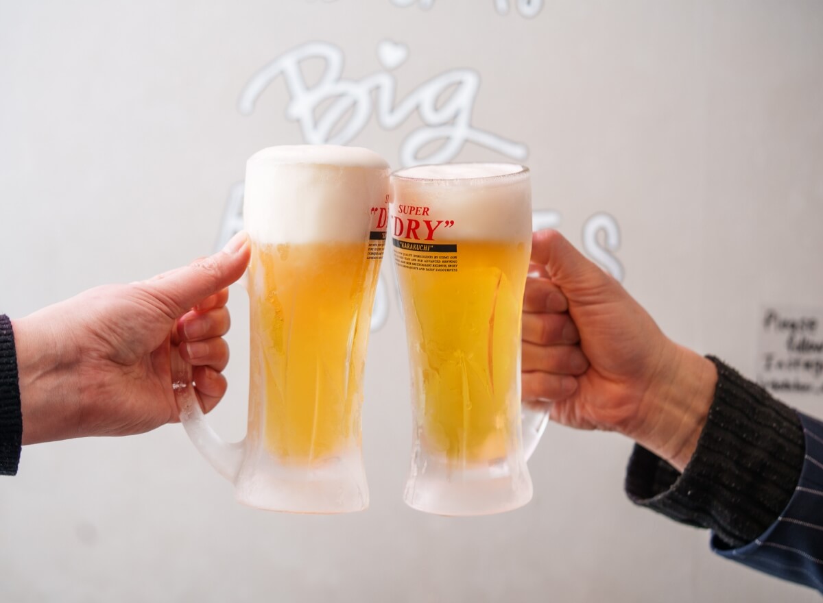 ビールで乾杯